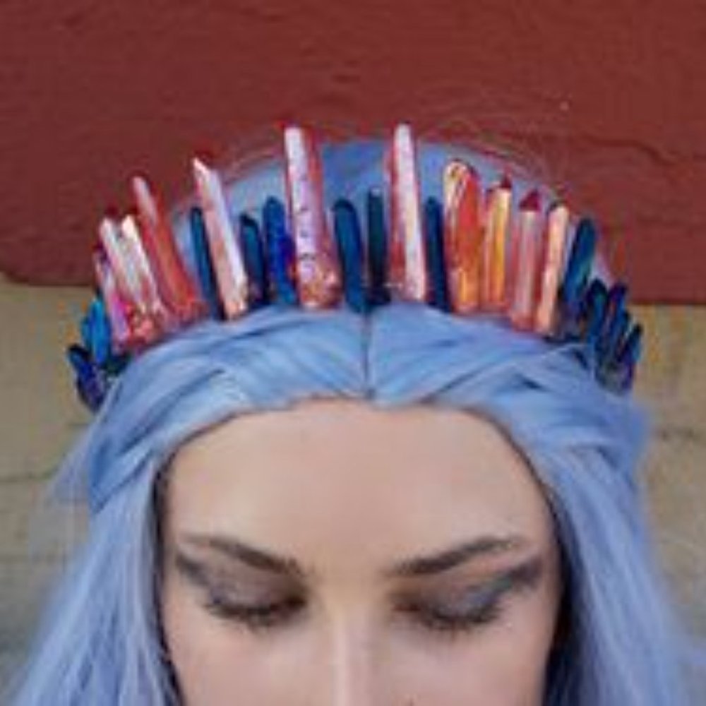 SOLD Crystal Mermaid Quartz Tiara